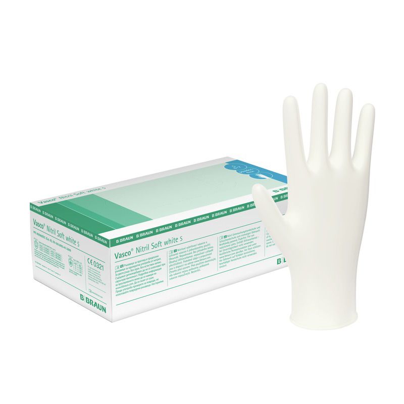 Vasco Nitril Soft white U.-Handschuhe,